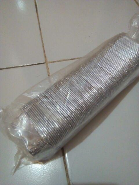 Aluminium Foil Cup Kotak Square Macaroni Schotel Isi 100pcs