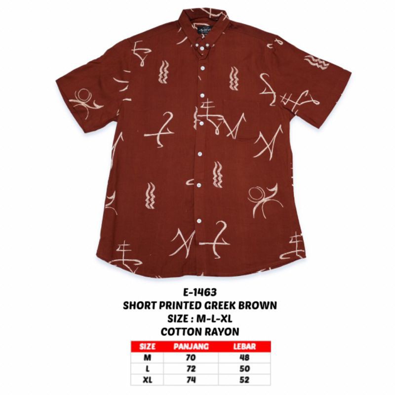 kemeja pria motif lengan pendek / kemeja motif pria / kemeja motif terbaru