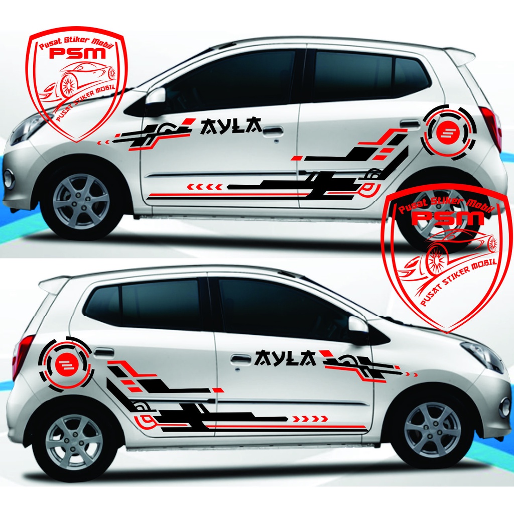 NEW Sticker stiker mobil ayla striping sticker mobil daihatsu ayla  custom text
