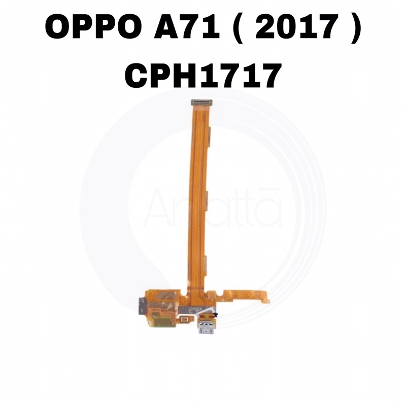 Flexible Konektor Charger OPPO A71 2017 / CPH1717 + Mic / Flex Con Cas Charging Port
