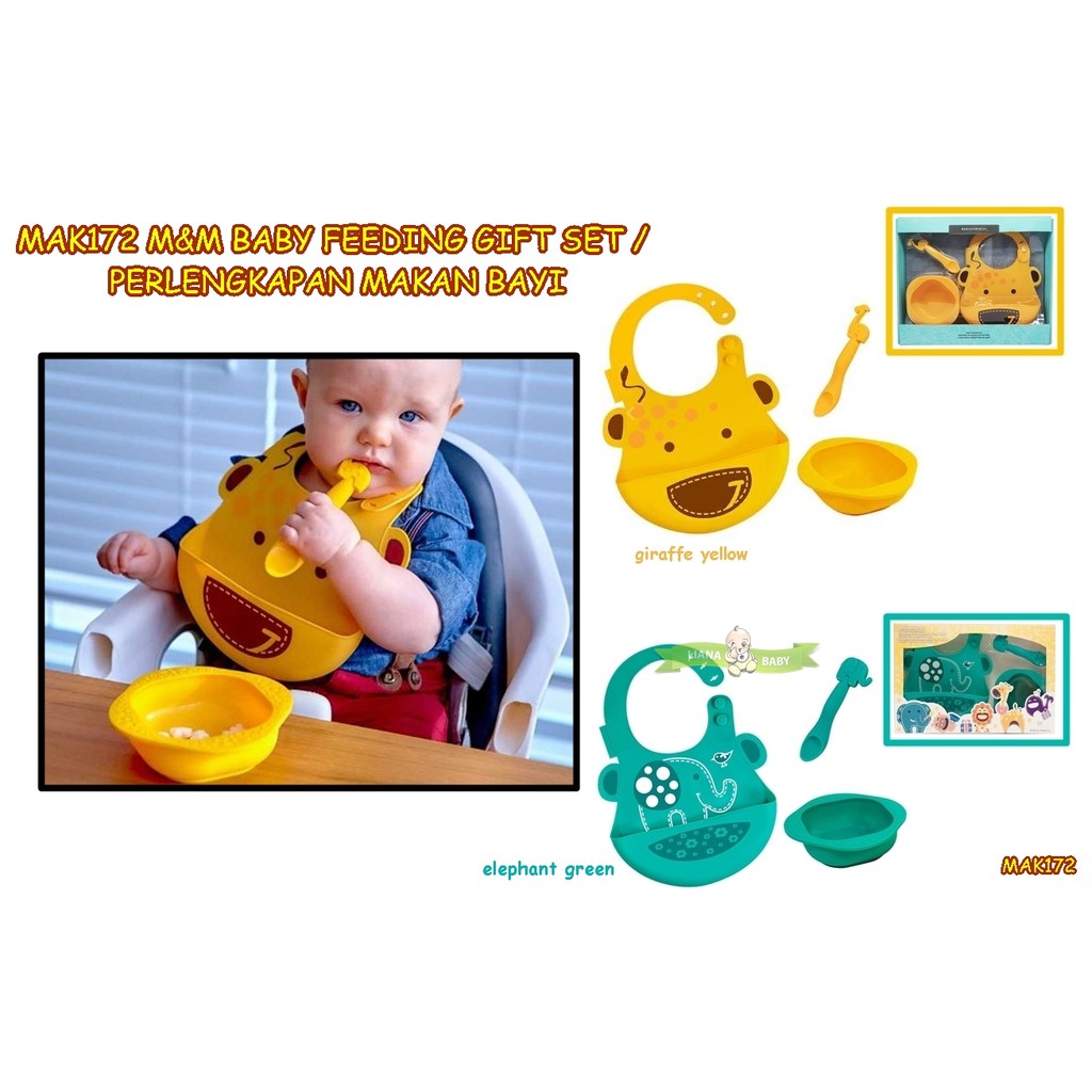 MAK172 M&amp;M MARCUS AND MARCUS BABY FEEDING GIFT SET / PERLENGKAPAN MAKAN BAYI