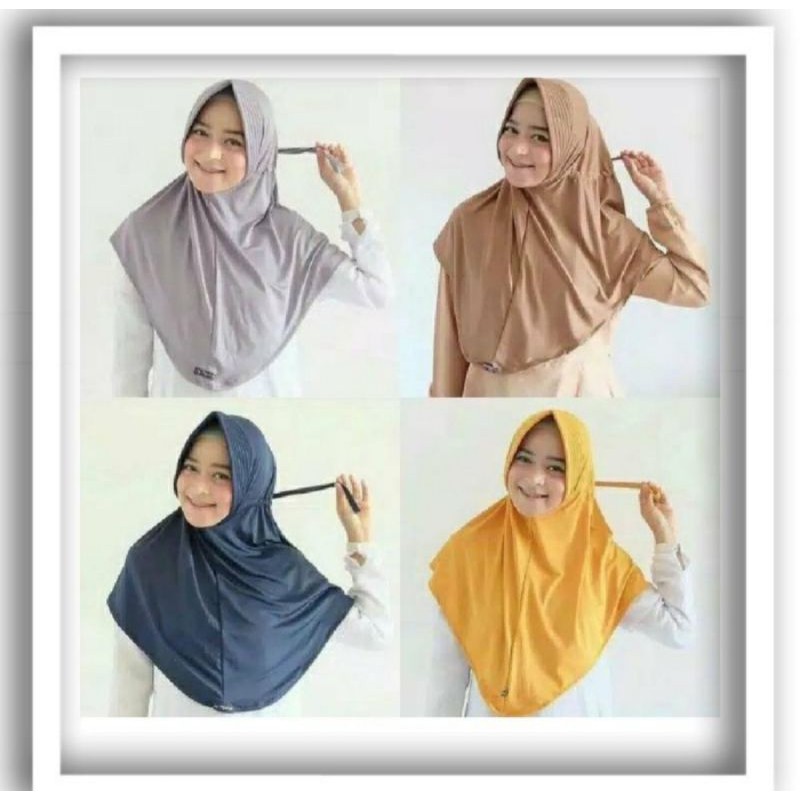 JILBAB INSTAN JERSEY SERUT