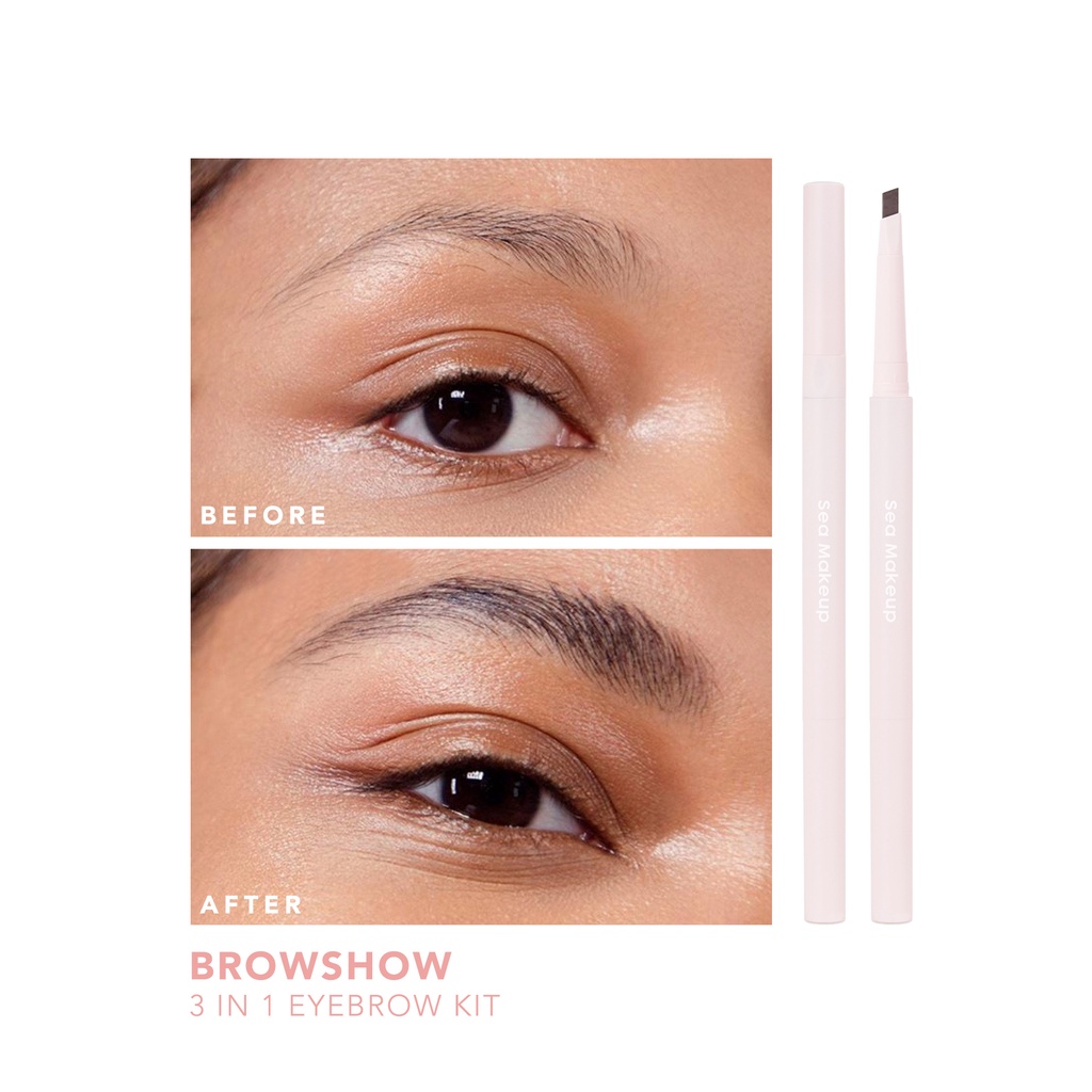 (BPOM) SEA MAKE UP Browshow Eyebrow Trio Kit