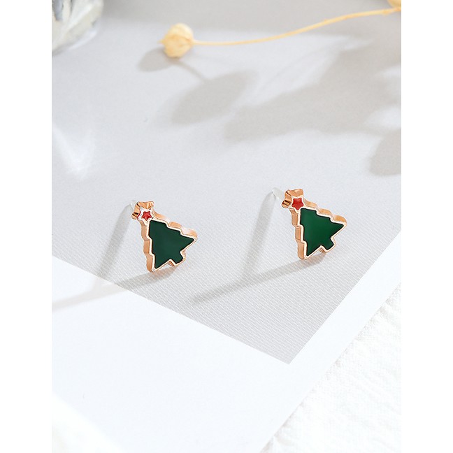 LRC Anting Set Fashion Color Christmas Earrings Earrings Set Of 9 D18708