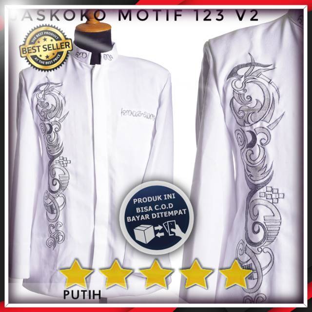 Jas Koko, Jas Koko Bordir, Jas Koko Modern, Jas Koko Polos, Jaskoko Motif 123 - Putih