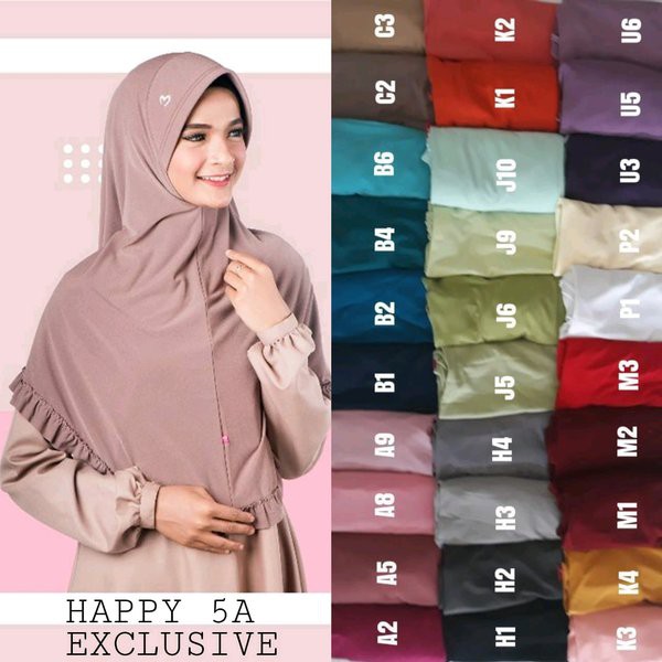 Jilbab Instan Pasmira Happy 5A M Exclusive - Zaidanmall