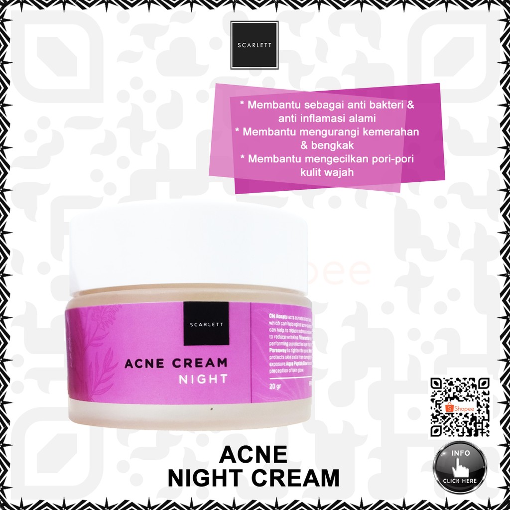scarlett acne cream night