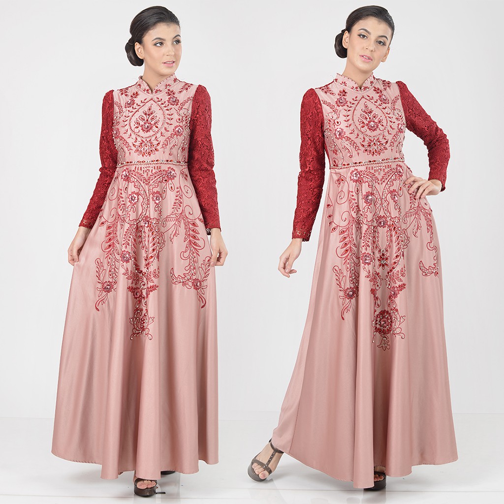 Bibiq Gamis Brokat Satin 30649