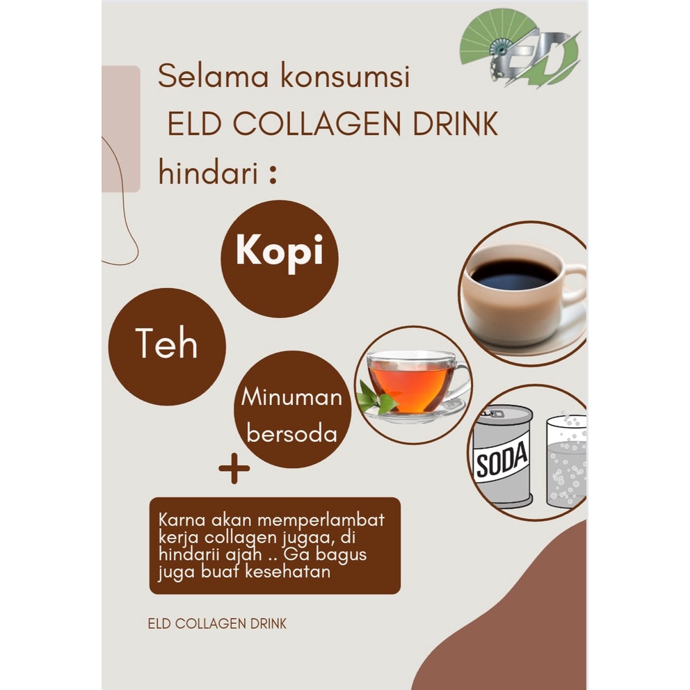 ELD Collagen Drink Rasa Almond Chocolate Minuman Pemutih dan Penambah Berat Badan