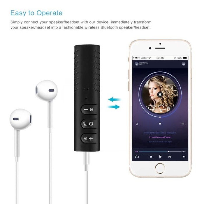 Bluetooth V4.1 Wireless Audio Receiver AUX 3.5mm with Camera Function