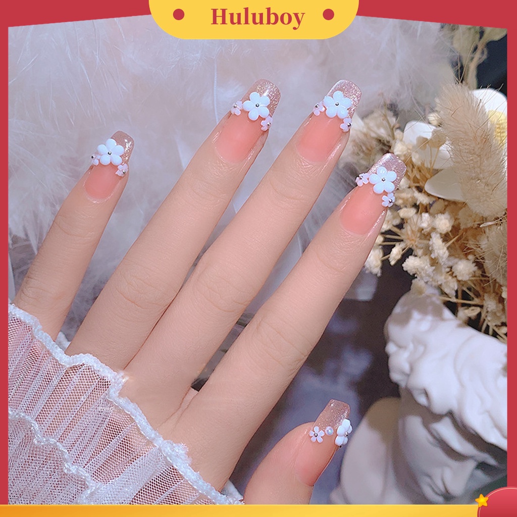 Huluboy Huluboy♡ Ornamen Bunga Kecil Warna Putih Untuk Dekorasi Kuku Wanita