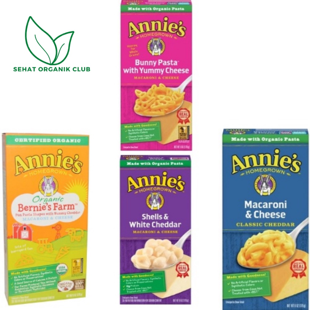 Annie's Annies Macaroni & Cheese Classic Cheddar pasta 170 gr ; Bunny Pasta with Yummy Cheese 170 gr
