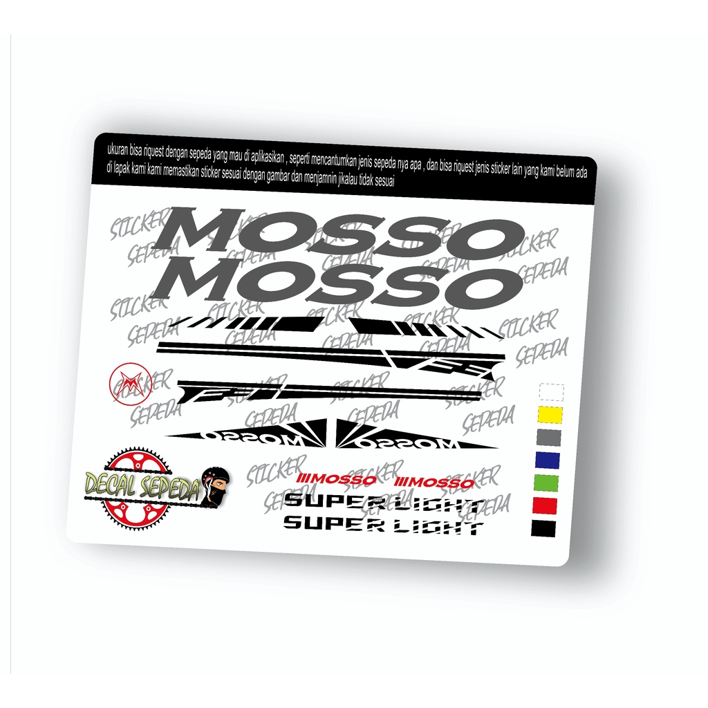 decal sepeda mosso - sticker sepeda mosso seli full cutting