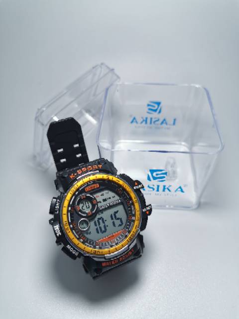 Jam tangan digital Pria Sporty water Resist Lasika 614