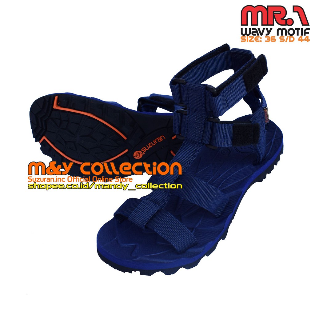 SUZURAN Sandal High Land Navy Blue