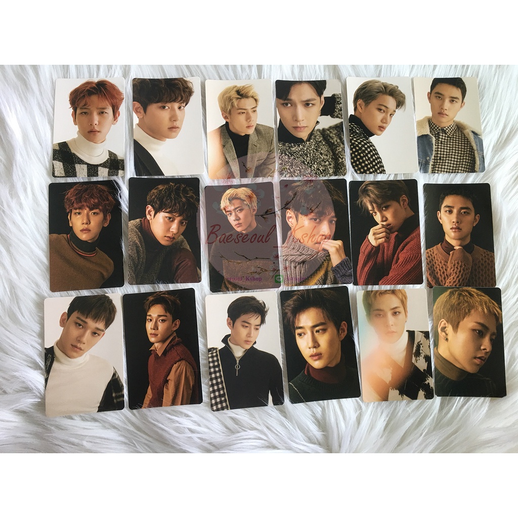 [RARE] PHOTOCARD BAEKHYUN CHEN LAY XIUMIN KAI CHANYEOL SUHO SEHUN EXO FOR LIFE STICKER SET OFFICIAL 