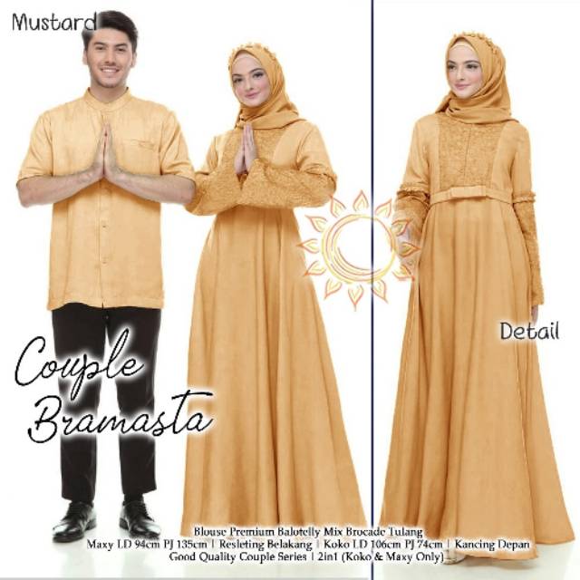 JY COUPLE BRAMASTA / COUPLE PASANGAN MUSLIM / BAJU COUPLE MUSLIM / KOKO MUSLIM