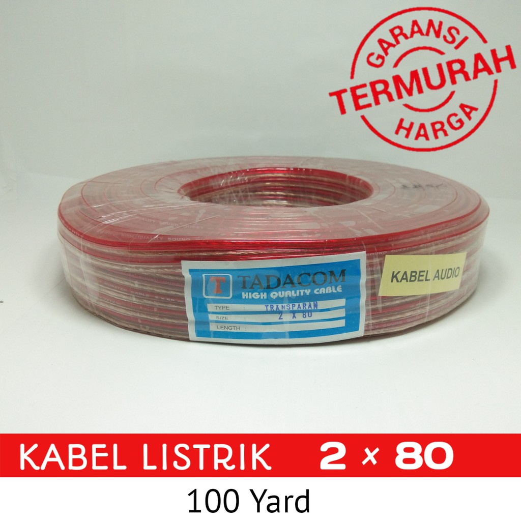 Tadacom Kabel Transparan 2 x 80 - 100 Yard