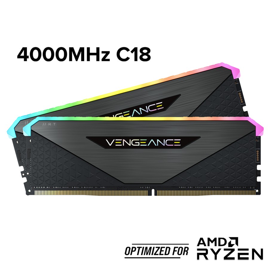 CORSAIR VENGEANCE RGB RT 16GB DDR4 DRAM 4000MHz C18 CMN16GX4M2Z4000C18