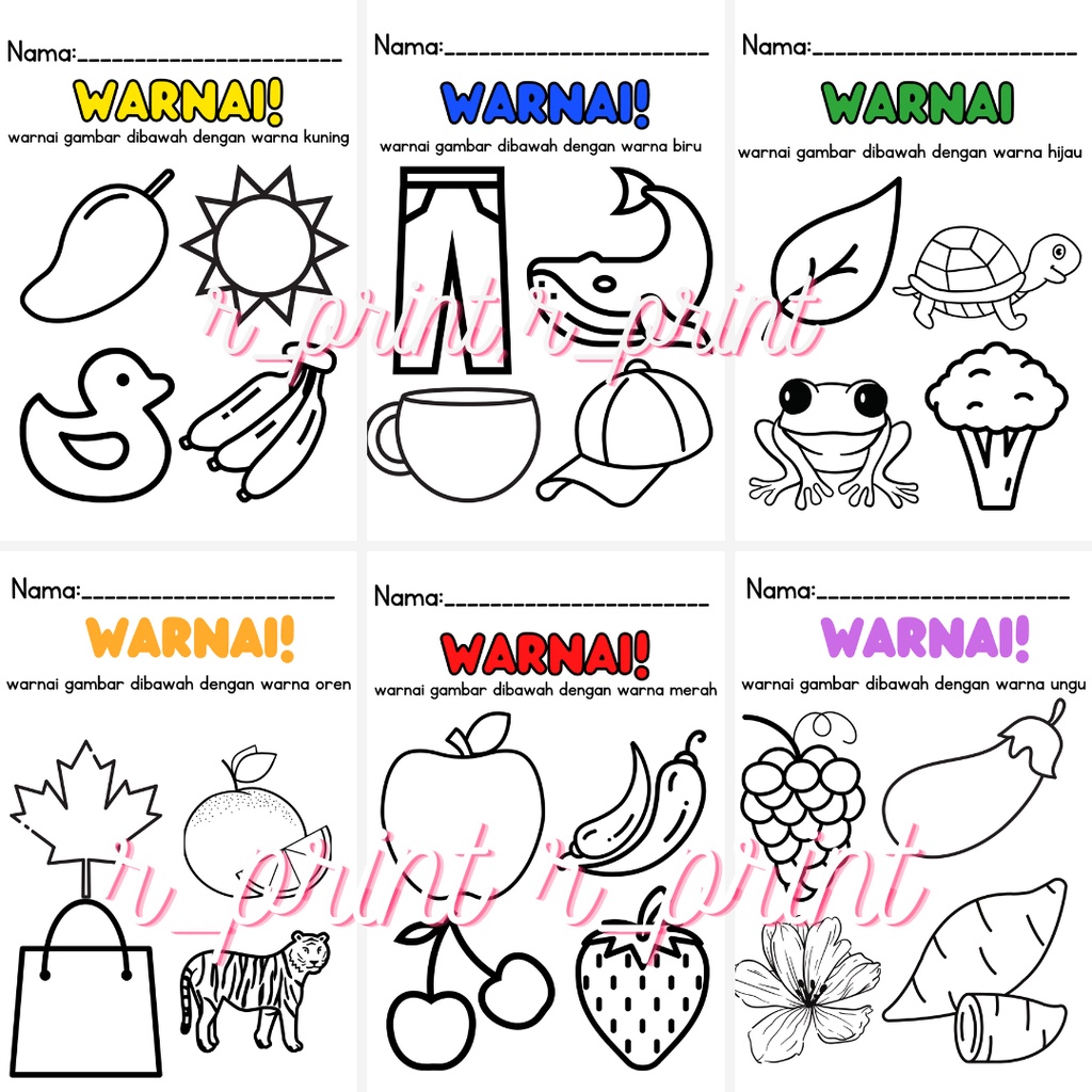 

Mewarnai Gambar|WORKSHEET ANAK|belajar mengenal Warna-Warna