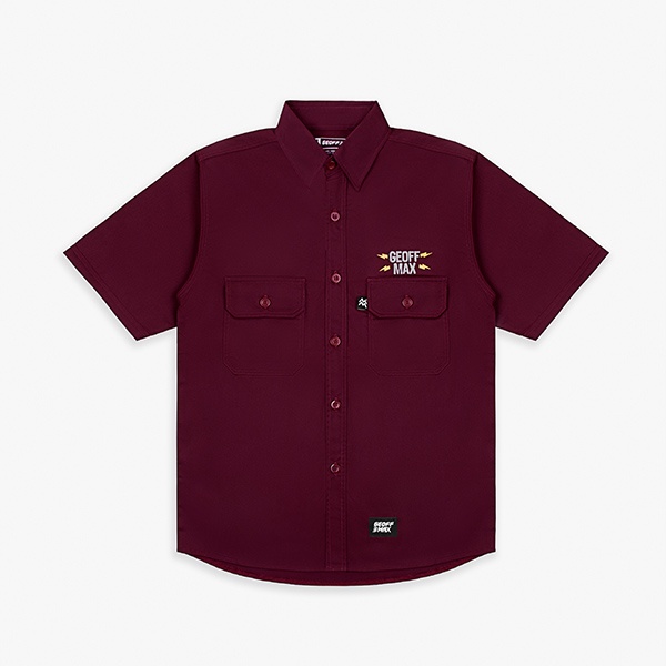 Geoff Max Factory - Orion Maroon (Clearance Sale) | Kemeja Pria | Workshirt