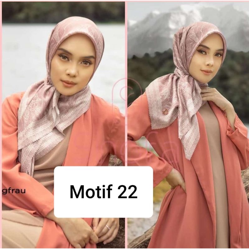 Hijab Segiempat Motif Lasercut Terbaru 2022 / Segiempat Motif Voal Art Lasercut / Segiempat Motif Premium Lasercut