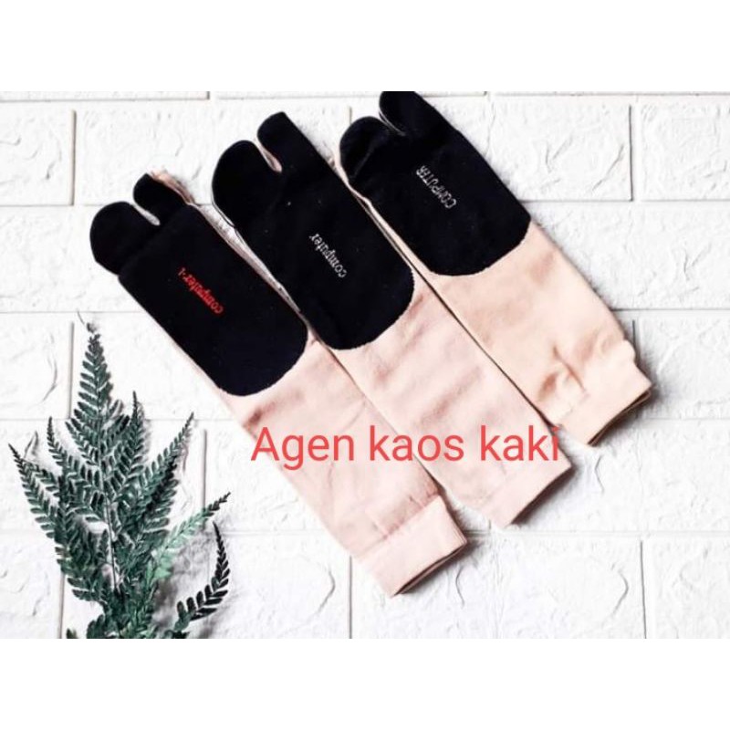 kaos kaki jempol polos telapak hitam bahan NYLON SUPER lembut &amp; tebal