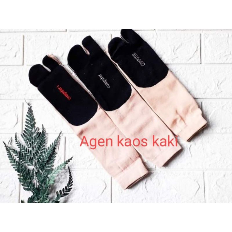 kaos kaki jempol polos telapak hitam bahan NYLON SUPER lembut &amp; tebal