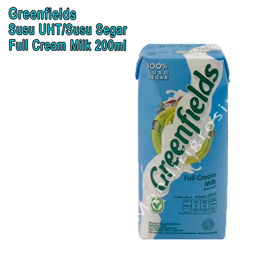 Susu UHT Susu Segar * Susu GreenFields *  Susu Sehat * 1000ml * 200ml