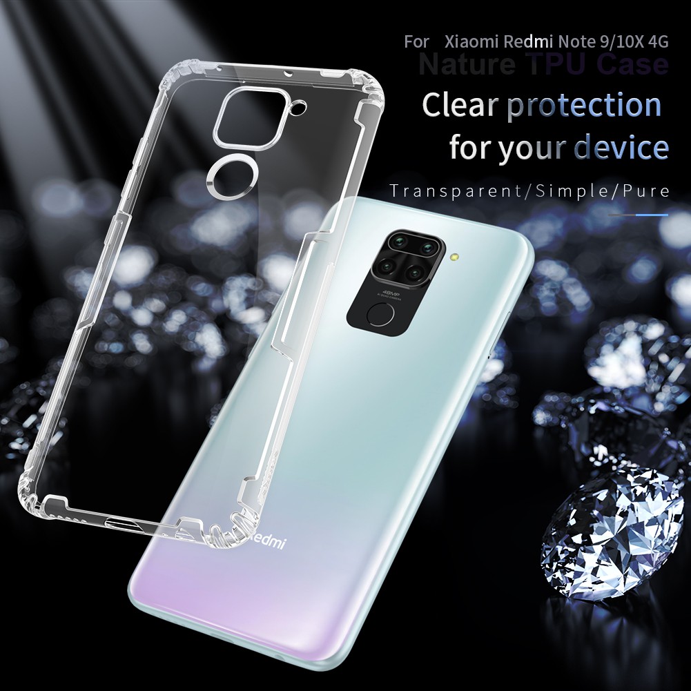 Case Xiaomi Redmi Note 9 10X Nillkin Nature Softcase Transparan TPU