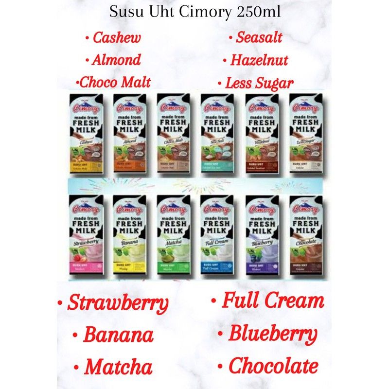 

Cimory Susu UHT Milk All Varian 250 ml