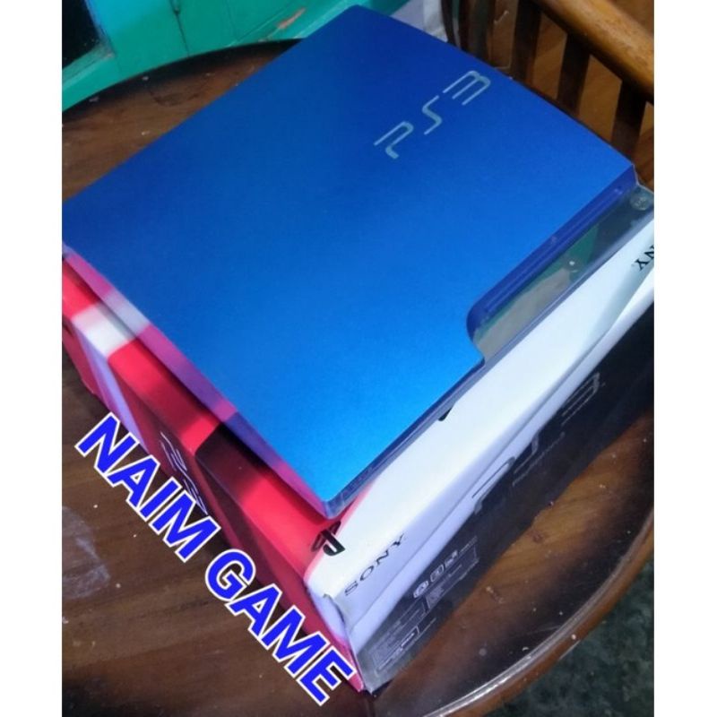 PS3 SLIM BIRU SPESIAL/ PS 3 SPLASH BLUE LIMITED EDITION