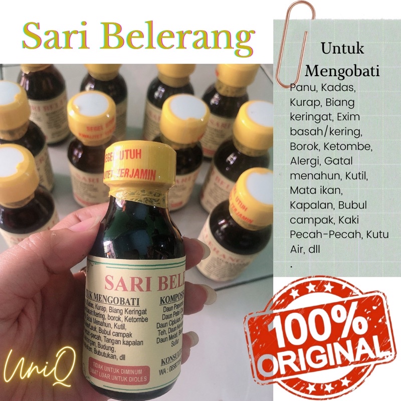 Sari Belerang Original / Obat Gatal Panu Kadas Kurap Kutil Kapalan Mata ikan