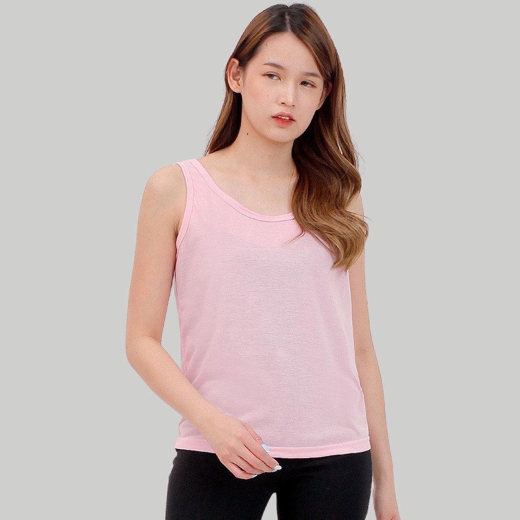 Monellina SINLY Tank Top Wanita Oversize Polos Singlet-7