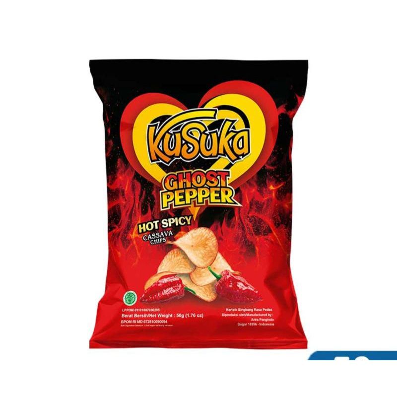 

KUSUKA KERIPIK SINGKONG GHOST PEPPER 50g