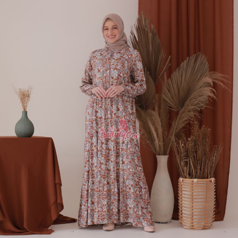 Homey Dress Rayon THALITA Gamis Dewasa Motif