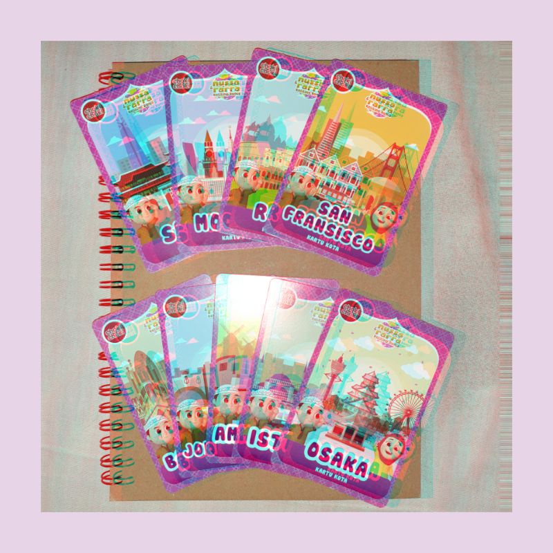 Kartu Choki Choki Nussa dan Rarra Keliling Dunia▪︎Kartu Kota dan Negara