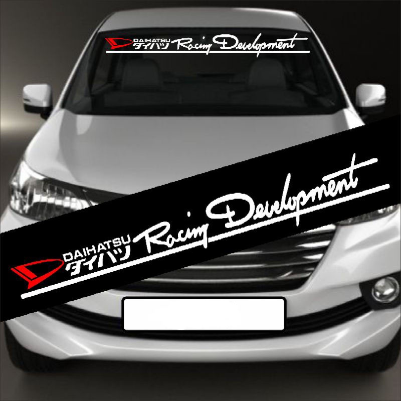 086 Stiker kaca depan sticker mobil stiker belakang mobil Daihatsu Racing Development