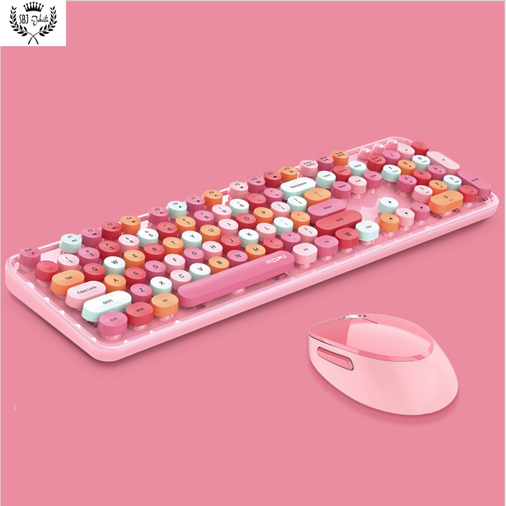 Mofii Keyboard Mouse set Premium model Retro Wireless 2.4G Colorful - SB12