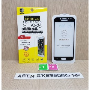 Tempered Glass FULL GLUE Samsung J5 Pro J530F J530 5.2 inchi FULL Screen Guard Edge to Edge