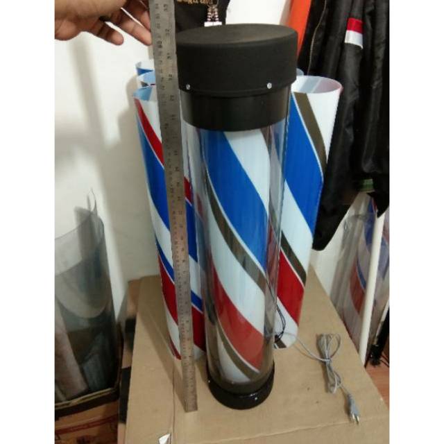Lampu barbershop 80 x 18 cm lampu barber shop lampu barberpole Pangkas rambut salon barber pole