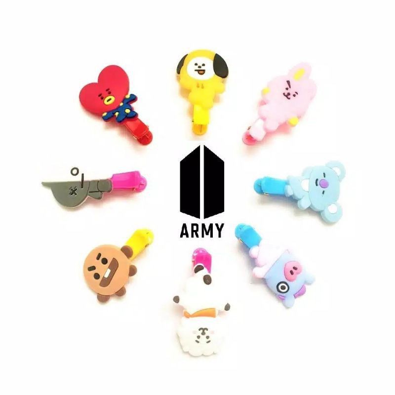 JEPIT RAMBUT BTS BT21 / IKAT RAMBUT BTS BT21 BANGTAN/ JEPIT RAMBUT KPOP