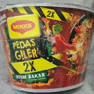 MIE MAGGI Pedas Giler 2x Noodles Rasa Ayam Bakar Tom Yam ...