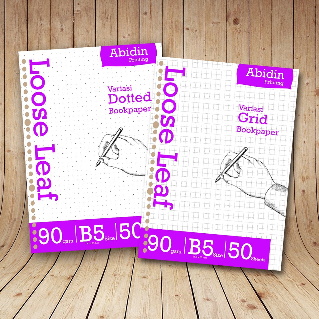 

Kertas Binder Bookpaper B5 26 Holes Grid/Dotted Free Bubble