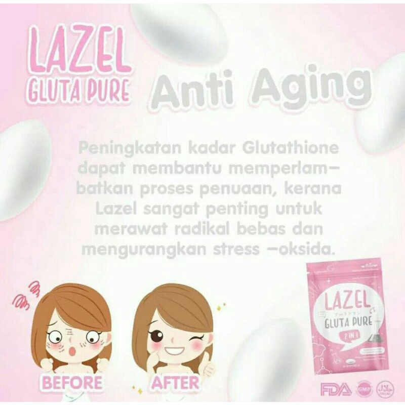 {COD~ORI BARCODE} LAZEL GLUTA PURE By SKINEST THAILAND