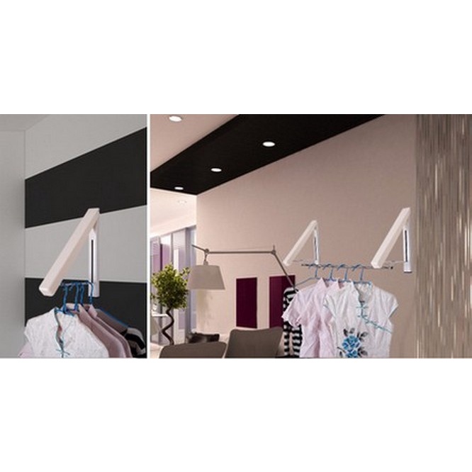 Gantungan Baju Indoor + baut bisa dilipat wkt gak dipakai dinding door
