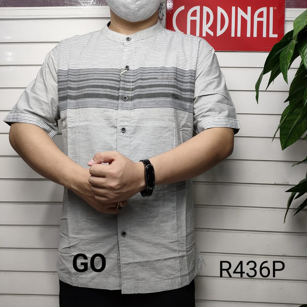 BB CARDINAL KEMEJA KOKO Taqwa Pakaian Pria Original Lengan Pendek Salur Baju Muslim  Kekinian