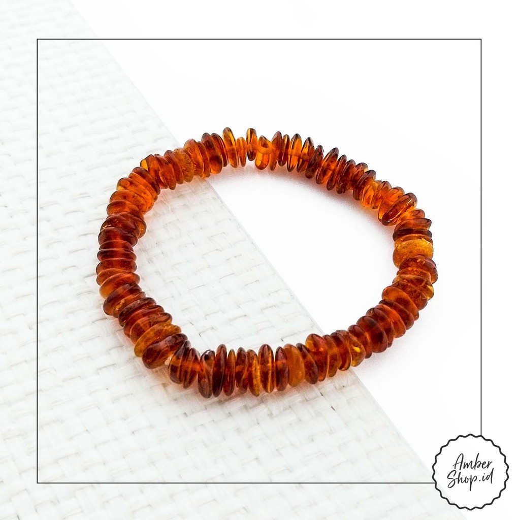 Gelang amber dewasa elastis ASD14- Amber Shop