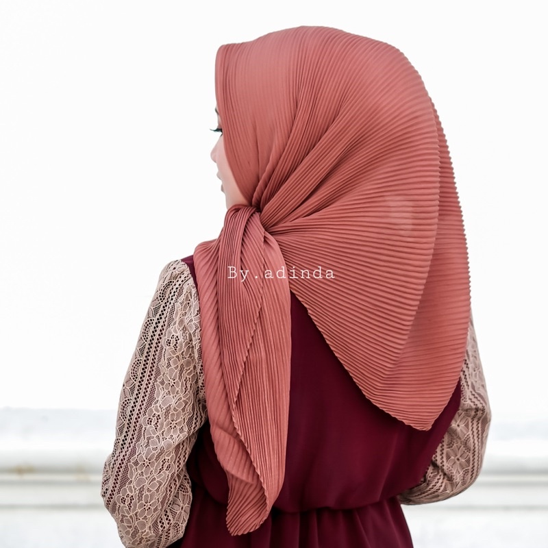 Square Plisket Segiempat Pleats Hijab Ceruty babydoll Bella