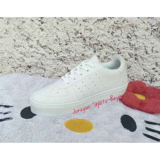 A017 - Ssun - Paling Laris Sepatu Kets Wanita Putih Solid |Replika Adidas Putih Sale 
